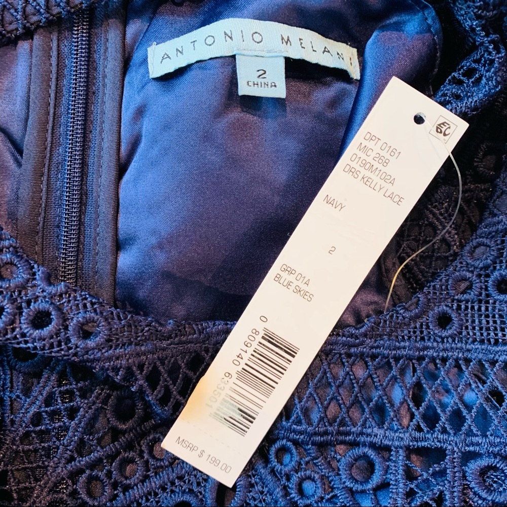 Antonio Melani NWT Navy Kelly Lace Sheath Dress - Picture 10 of 10